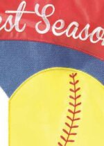 Best Season Baseball Softball Double Applique Garden Flag