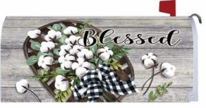 Blessed Cotton Basket Mailbox Cover