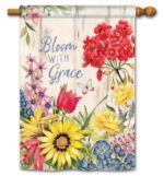 Bloom With Grace House Flag