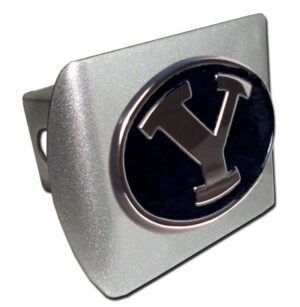 Brigham Young University Black Brushed Chrome Hitch Cover