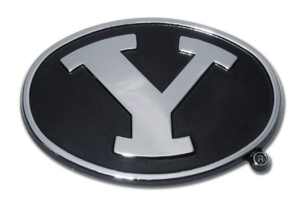 Brigham Young University Black Chrome Emblem