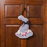 Buffalo Check Bunny Decorative Door Hanger