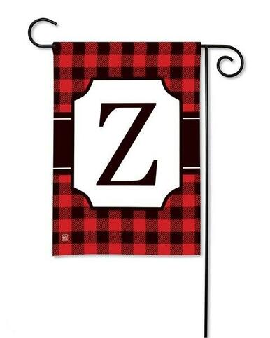 Buffalo Plaid Monogram Z Garden Flag