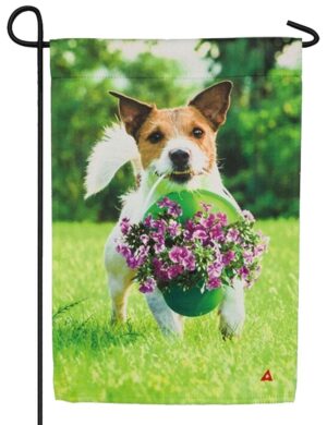 Bunches of Love Terrier Suede Reflections Garden Flag