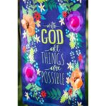 Burlap All Things Possible Decorative Garden Flag Detail 1