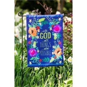 Burlap All Things Possible Decorative Garden Flag Live