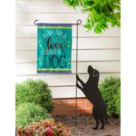 Burlap All You Need is Love and a Dog Decorative Garden Flag