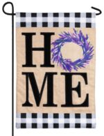 Burlap Home Lavender Wreath Decorative Garden Flag