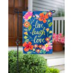 Burlap Live Laugh Love Decorative Garden Flag