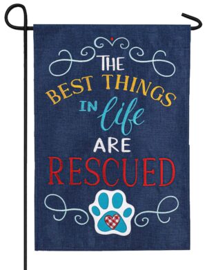 Burlap The Best Thing in Life Decorative Garden Flag