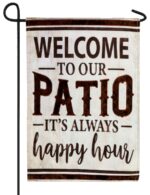 Burlap Welcome Patio Garden Flag