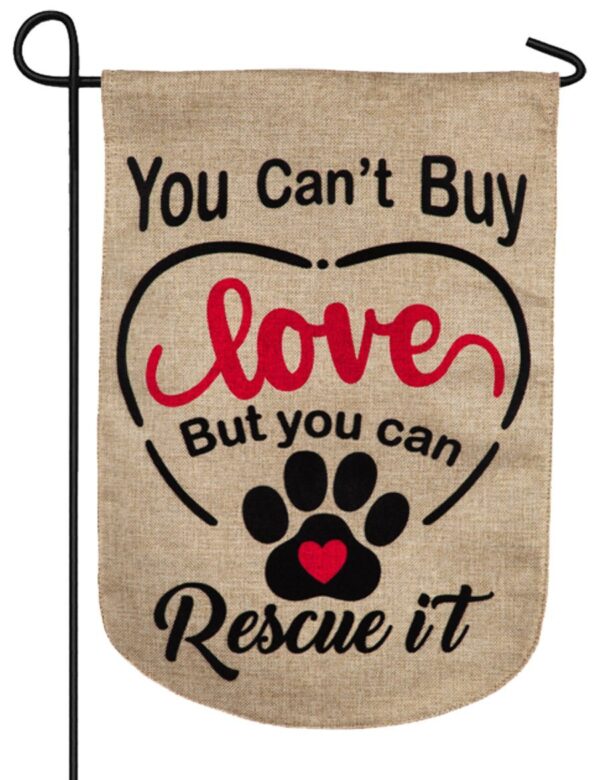 Burlap You Can't Buy Love Decorative Garden Flag