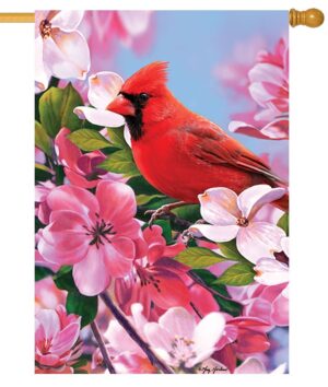 Cardinal Flowers House Flag