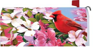 Cardinal Flowers Mailbox Cover
