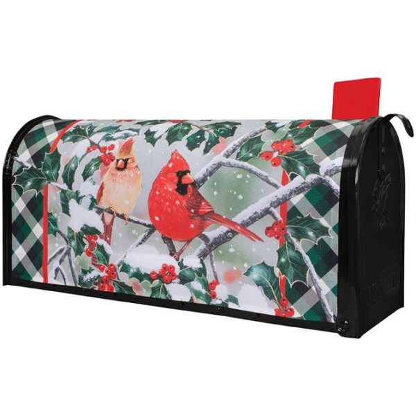 Cardinals in Holly Nylon Mailbox Cover I AmEricas Flags