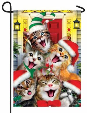Cat Selfie for Christmas Garden Flag