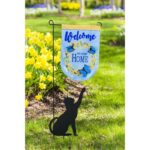 Cat Silhouette Garden Flagpole