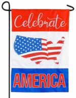 Celebrate America Applique Garden Flag