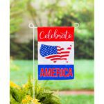 Celebrate America Applique Garden Flag