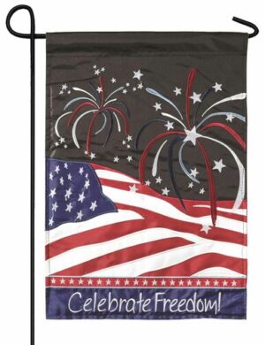 Celebrate Freedom Double Applique Garden Flag