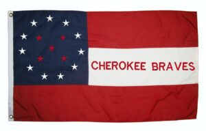 Cherokee Braves Flag 3x5 Sewn Cotton