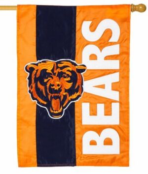 Chicago Bears Embellished Applique House Flag