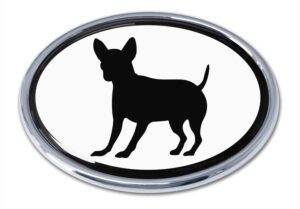 Chihuahua Chrome Car Emblem