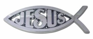 Christian Fish Jesus Chrome Car Emblem