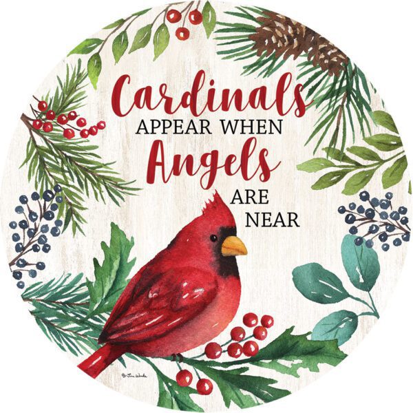 Christmas Cardinals Appear Accent Magnet