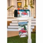 Christmas Farm Pickup Nylon Mailbox Cover