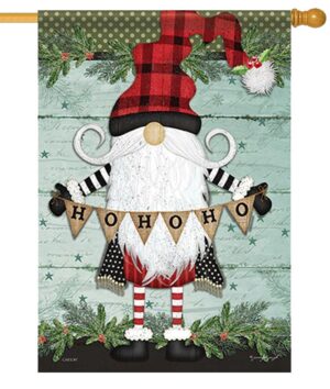 Christmas Gnome House Flag