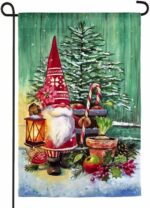 Christmas Gnomes Double-Sided Suede Reflections Garden Flag