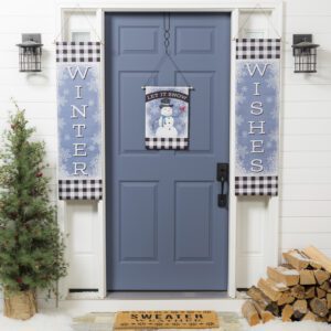 Christmas Joy And Winter Wishes Reversible Door Banner Kit Detail 2