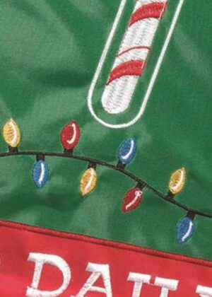 Christmas Joy Candy Canes Double Applique Garden Flag