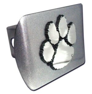 Clemson University Brushed Chrome Hitch Cover
