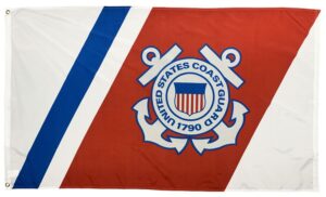 Coast Guard Official Mark "Racing Stripe" 3x5 Flag