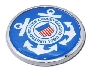 Coast Guard Seal Blue and White Car Emblem