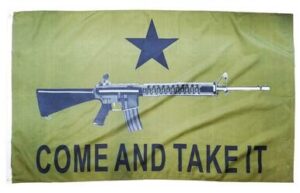 Come and Take it M4 Rifle Olive Drab 3x5 Flag