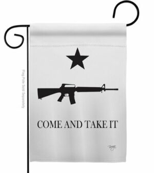 Come and Take It M4 Rifle Sublimated Garden Flag