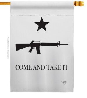 Come and Take It M4 Rifle Sublimated House Flag