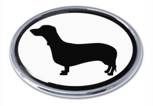 Dachshund Chrome Car Emblem