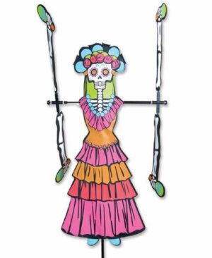 Day of the Dead Woman Large WhirliGig Wind Spinner