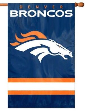 Denver Broncos Applique House Flag