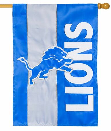 Detroit Lions Embellished Applique House Flag