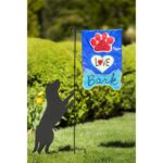 Dog Silhouette Garden Flagpole