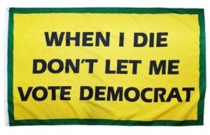 Don't Let Me Vote Democrat 3x5 Flag