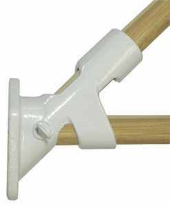 Dual Position 1 Ince Cast Iron Bracket White with Poles