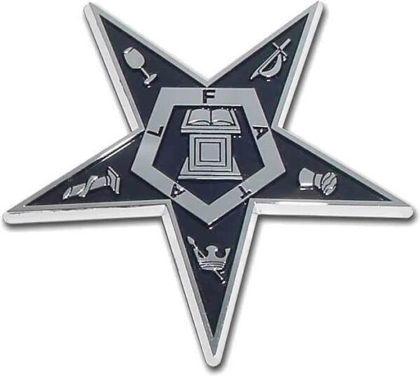 Eastern Star Chrome Car Emblem