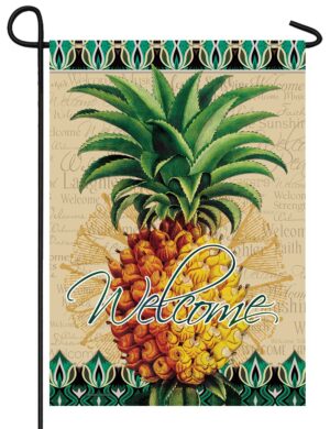 Elegant Pineapple Garden Flag