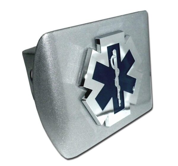 EMS Brushed Chrome Hitch Cover